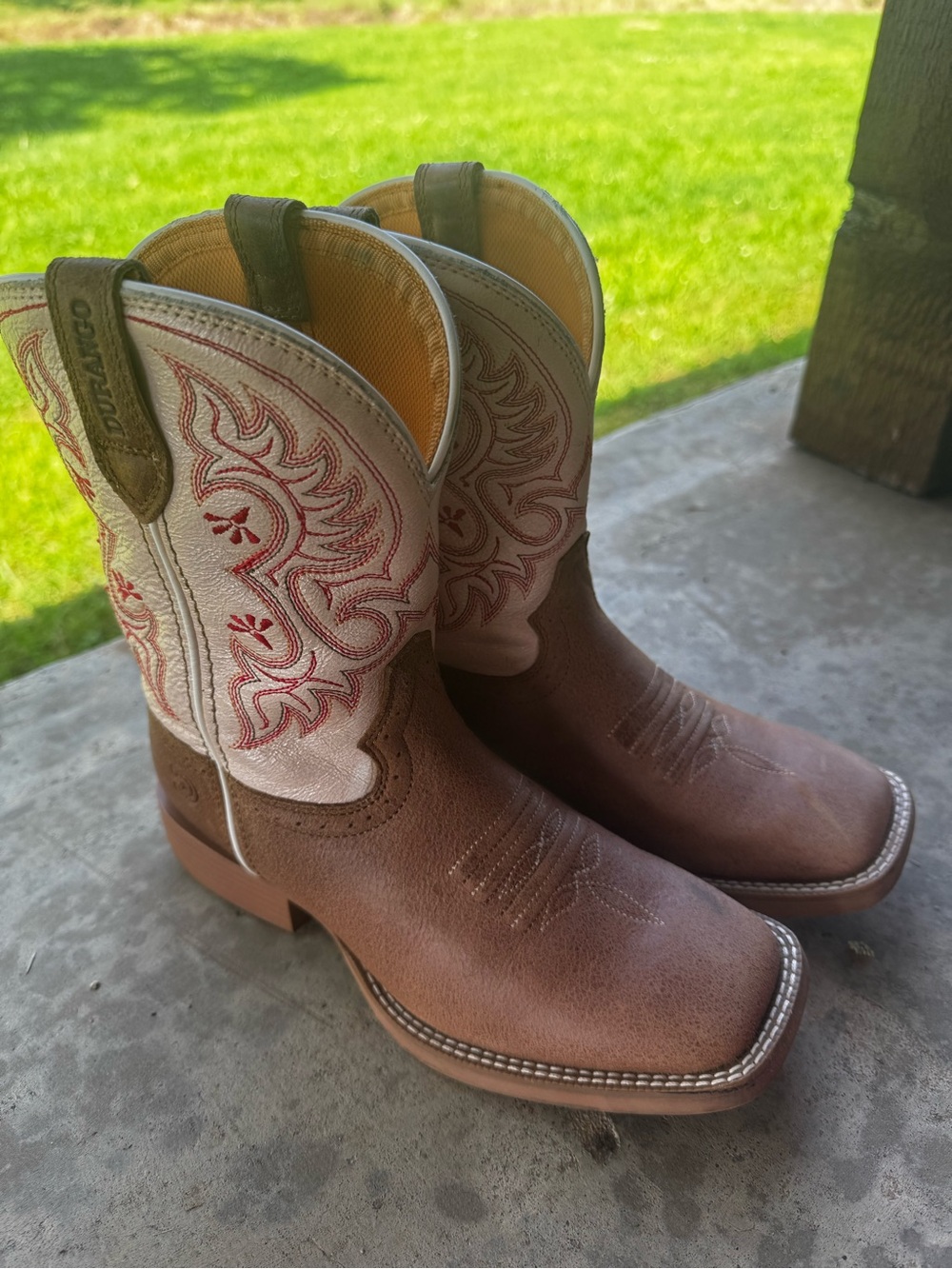 Durango Kids Brown & Light Pink Western Boots